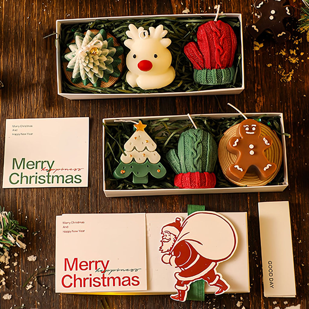 Christmas 2025 Gift — Smokeless Aromatherapy Candle Set Gift Box | Hand Gift | Christmas Ornament