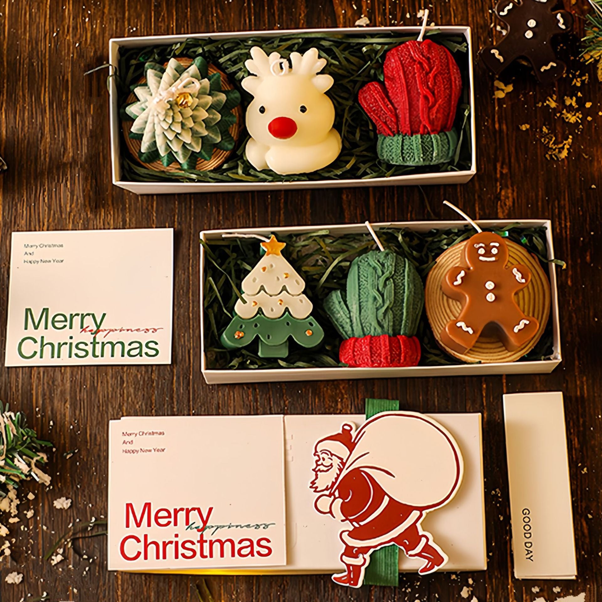 Christmas 2025 Gift — Smokeless Aromatherapy Candle Set Gift Box | Hand Gift | Christmas Ornament