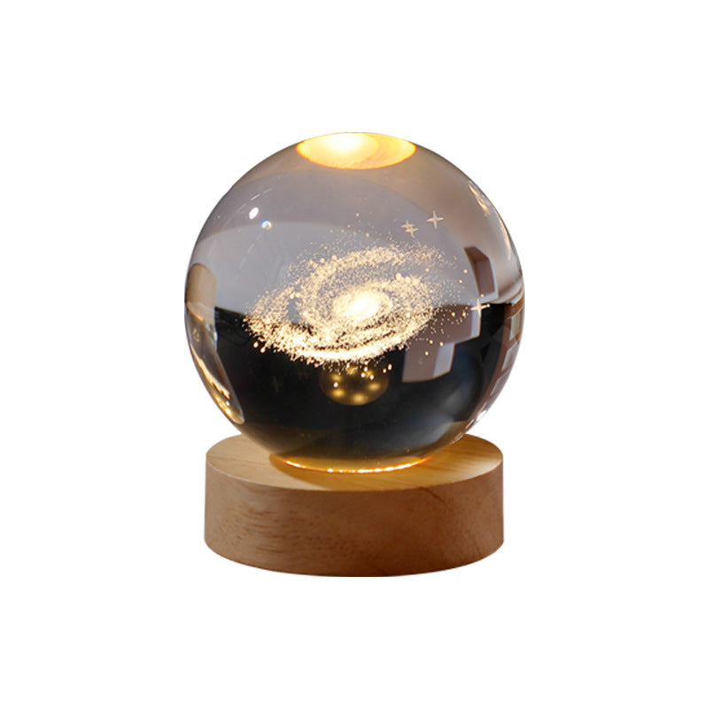 LED Engraved Crystal Ball Night Light